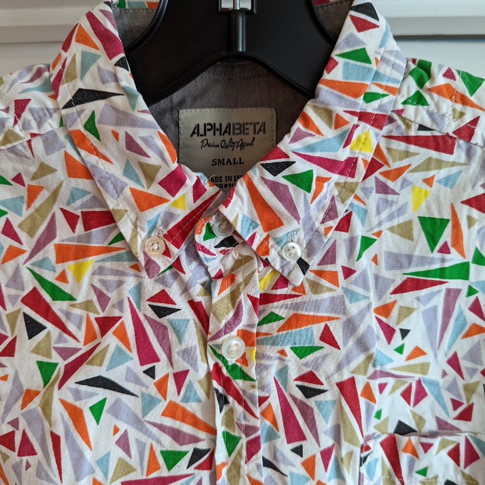 AlphaBeta Kaleidoscope Shirt Small White